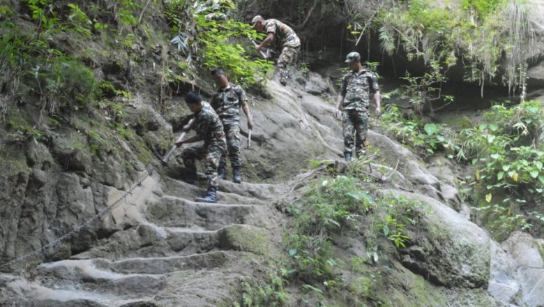 धवलागिरि जोड्ने नयाँ पदमार्गमा पूर्वाधार निर्माण